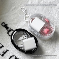 Sac organisateur de câbles en plastique transparent, idéal pour les voyages, étui de gestion des câbles de chargeur numérique, ultra-léger, portable, rangement pratique