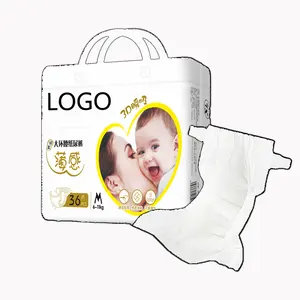 Big Waistband Baby Diaper Stock Cheap Wholesale Disposable Baby Daipers Oem Nappy Factory Cotton Baby Products Printed