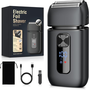 Electric Foil Shavers for Men Beard Trimmer & Wet/Dry Face Shaver IPX7 Waterproof Body Use LCD Display - Product Image 1