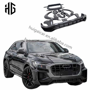 Mise à niveau vers PD Style fibre de verre voiture pare-chocs lèvre assemblage ailes latérales passages de roue Kit de carrosserie large pour <span class=keywords><strong>Audi</strong></span> Q8 RSQ8 <span class=keywords><strong>2022</strong></span> Kit de carrosserie - Product Image 1