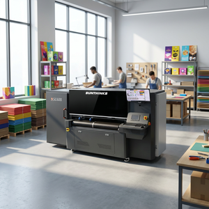Imprimante numérique industrielle Sunthinks SC600 entièrement automatique à passage unique, solution d'impression numérique pour ligne d'emballage en carton ondulé - Product Image 3