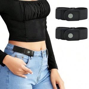 Cinturón perezoso de lado corto con elasticidad invisible Cinturón de venta directa de fábrica Cinturón de moda y versátil para <span class=keywords><strong>mujer</strong></span> - Product Image 1