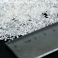 Pierre de Moissanite Synthétique (Crée en Laboratoire) en Vrac pour la Vente en Gros, 0,7 mm, Couleur GH, Blanc, Taille Brillant, Effet de Couleur/Feu, Certifiée par un tiers
