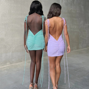 Vestido de Fiesta para Mujer, Venta Caliente, 2023, Elegante, Sexy, Espalda Descubierta, Vestidos Cortos para Mujer, Ropa de Moda de Verano - Product Image 2