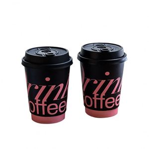 แก้วกาแฟกระดาษพิมพ์ลายตามสั่ง รีไซเคิลได้ แบบผนังเดียว/สองชั้น ขนาด 4oz 8oz 10oz 12oz 16oz แก้วกาแฟกระดาษแบบใช้แล้วทิ้งพร้อมฝาปิด - Product Image 2