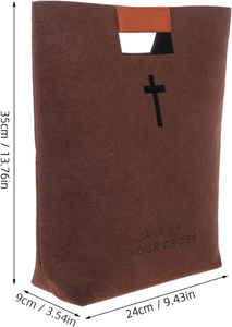 Sac fourre-tout Mofelt grand format style européen pour Bible, en feutre de laine, couleur unie, moderne, multifonctionnel, pour femme, pour l'étude chrétienne quotidienne - Product Image 5