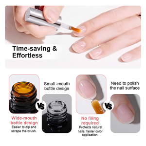 Gel <span class=keywords><strong>Base</strong></span> Professionale 18g Senza Filettatura, Trasparente Cristallino, Resistente all'Usura, per Protezione e Salute delle Unghie Naturali - Product Image 3