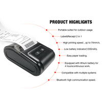 Printer Label termal genggam perintah ESC POS 58mm Printer penerimaan portabel Mini harga bagus