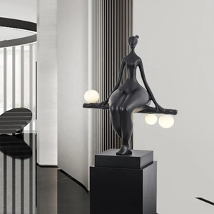 ファクトリーサプライホテルロビー/モックアップハウス活力あるダンサー女性ボディ樹脂彫刻 - Product Image 4
