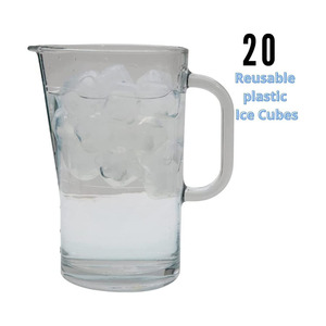 Vente en gros de glaçons en plastique blancs transparents réutilisables pour boissons - Product Image 2