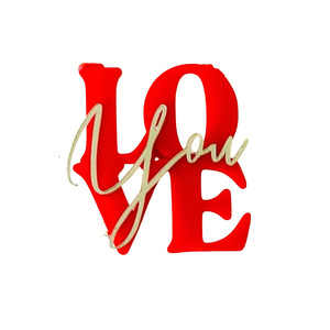 Décoration de gâteau <span class=keywords><strong>en</strong></span> acrylique « Love » pour la Saint-Valentin, décoration de gâteau pour la Saint-Valentin, décoration de mariage et d'anniversaire - Product Image 4