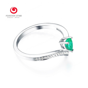 แหวนเพชรโมอิสสีเงินโมอิส925คลาสสิกสำหรับผู้หญิงขายส่งแหวนมรกตพร้อมฐานง่ามดีไซน์ใหม่จากโรงงาน - Product Image 2