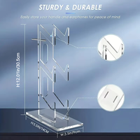 Support de Contrôleur Multifonctionnel Personnalisé à 3 Niveaux Couleur Universelle PS5 Xbox ONE Switch Stand Accessoires de Jeu Acrylique Transparent