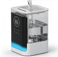 Humidificateur ultrasonique en forme de colonne, grand réservoir d'eau, double commande mécanique et à distance, arrêt automatique en cas de manque d'eau, usage domestique