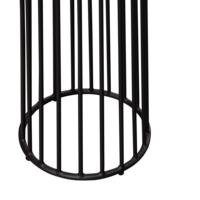 Ensemble de table basse ronde d'extérieur moderne noire pour hôtel, terrasse, piscine, salon de jardin, avec structure en aluminium et plateau en pierre frittée