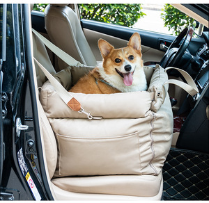 Asiento Elevador de Lujo de Piel Sintética para Perro con Hebillas de Seguridad OEM Personalizable para Coche para Gatos y Perros con LOGO Personalizado - Product Image 6