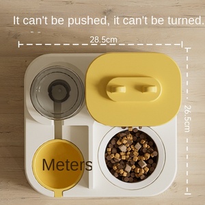 Moderna ciotola per cani e <span class=keywords><strong>gatti</strong></span> in plastica integrata alimentatore automatico e acqua potabile di piccole dimensioni forniture per animali domestici presa di fabbrica - Product Image 3