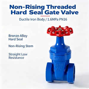 Z15T-16Q Threaded Hard <b>Seal</b> Ductile Iron Brass Wedge Screw Gate DN15-DN50 for Pipeline On-off Control - Product Image 3