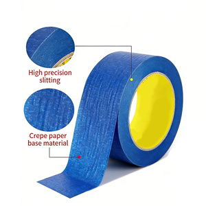 Cinta de enmascarar acrílica de algodón ecológica para renovación y pintura de paredes, sin residuos, fácil de rasgar, borde limpio, cinta de <span class=keywords><strong>pintor</strong></span> azul - Product Image 5