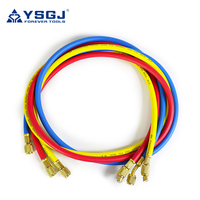 Climatiseur de voiture R134/R22/R410/R404 Fluoromètre Manomètre de pression de réfrigérant à neige Kit de réparation de valve à double mètre
