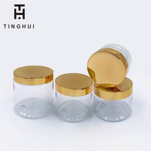 Venta al por Mayor de Fábrica: Envases Cosméticos de Lujo Vacíos OEM de 4oz y 8oz, Tarro de Crema de Plástico PET con Tapa Dorada - Product Image 3