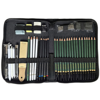 ARTZONE Kit de Crayons à Dessin Professionnel 42 Pièces, Ensemble de Dessin Artistique, Crayons à Dessin au Fusain pour Artistes