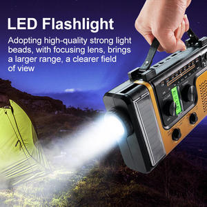 Portable AM/FM/SW Factory Multifunctional Radio Solar Hand Crank Charging <b>LED</b> Light Power Bank BT Outdoor Use Prevention Radio - Product Image 6