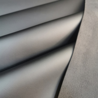 Tissu de revêtement de siège de voiture en cuir PU Nappa noir souple de 1,2 mm, imperméable, anti-moisissure, résistant à l'abrasion, respirant