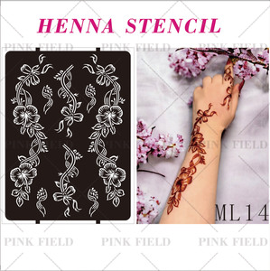 Stencil per Tatuaggi all'Henné Indiano a Forma di Rosa in Fiore, Riutilizzabile, per Decorazione Temporanea di Mani e Piedi - Product Image 4