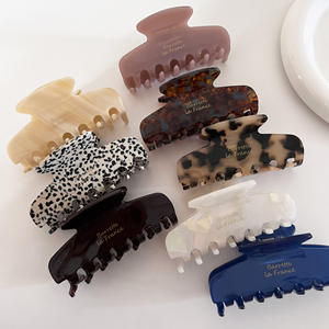 SAIYII yüksek kalite altın etiket basit asetat anti-statik çevre dostu orta saç tokası Retro fransız tarzı köpekbalığı klip pençeleri - Product Image 3