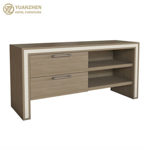 Set Perabot Kamar Tidur Hotel Bintang 5 Kustom Kayu Ek Solid Modern Mewah Kuat Tahan Lama Ramah Lingkungan Rangka Tempat Tidur Apartemen - Product Image 6