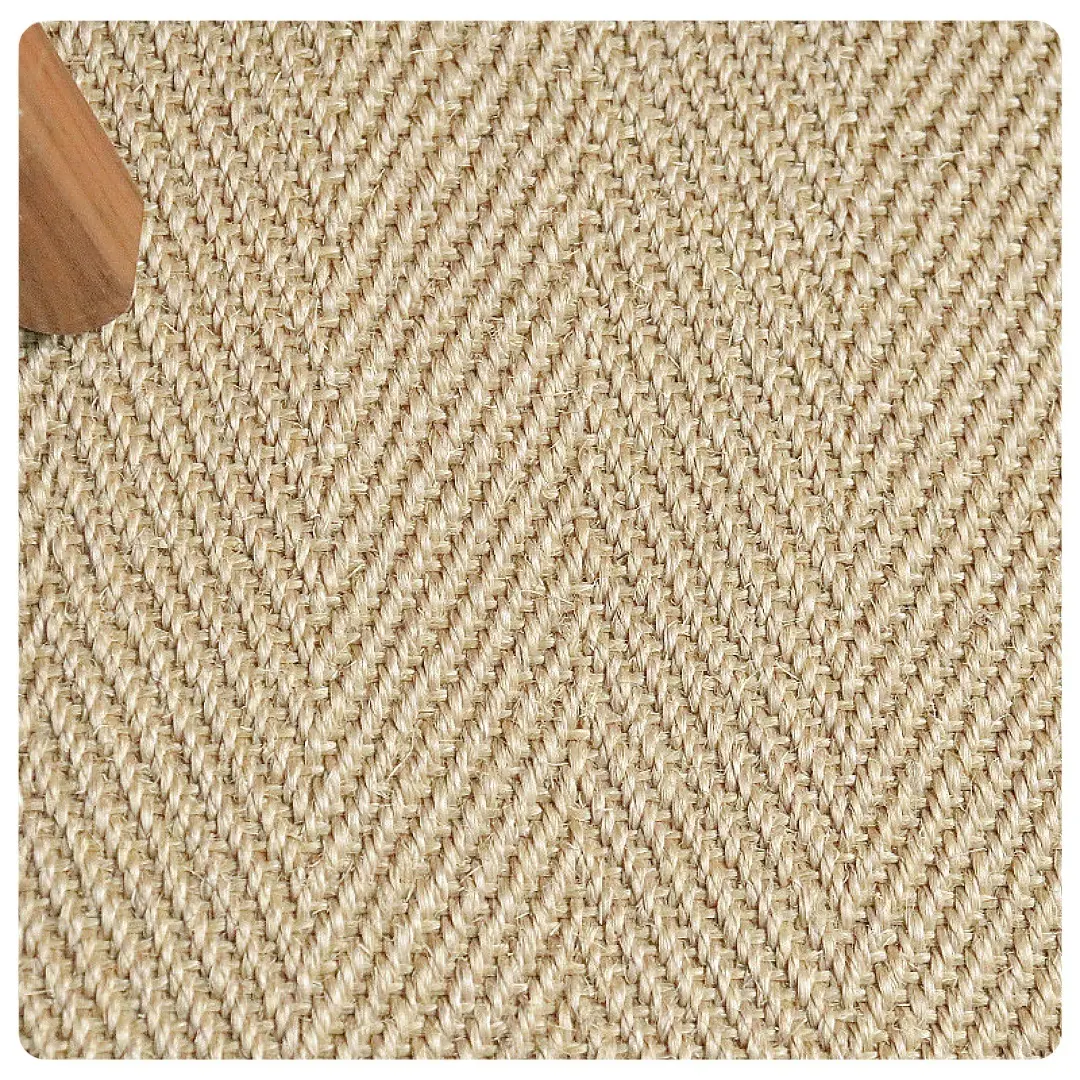 Alfombrilla de Yute natural con respaldo de goma Alfombra antideslizante Diseño de cáñamo de sisal de 10mm Alfombra de doble cara para sala de estar Alfombra