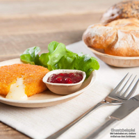 Assiettes jetables en bambou biodégradables, assiettes à feuille de palmier rondes pour les événements d'entreprise, nouvelle collection