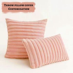 Solid Color Soft Hidden Zipper Design Washable <b>Decor</b> Plush Throw <b>Pillow</b> for Living Room - Product Image 1