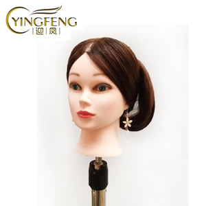 Offre spéciale, formation afro-américaine, Mannequin <span class=keywords><strong>de</strong></span> tressage, cosmétologie, tête d'entraînement avec cheveux humains - Product Image 6