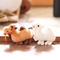 Gantungan Kunci Boneka Unta Kecil Lucu Bahan Plush, Dekorasi Tas Ransel, Hadiah Kecil untuk Aktivitas