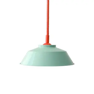 Blauwgroen Geel Grijs Metaal Handelbare Enkele Industriële Hanglampen Moderne Keuken Hanglamp Hanglamp Voor Keuken