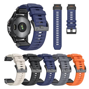 RYB Rugged FKM correa de reloj de goma 22mm 26mm Correa deportiva resistente al agua para <span class=keywords><strong>Garmin</strong></span> <span class=keywords><strong>Instinct</strong></span> 2 2S <span class=keywords><strong>2X</strong></span> Forerunner 965 955 Fenix 7 6 5 - Product Image 1