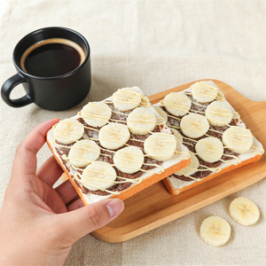 Ensemble de Fruits en Mousse Écologique en Plastique pour Jeu Sensoriel ASMR : Tranches de Pain Grillé, Sauce, Banane, Confiture de Myrtilles, Gâteau, Dessert, pour Présentation en Cuisine - Product Image 2