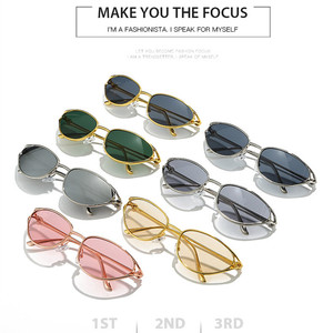 Custom Logo 2026 Retro <b>Small</b> Frame Sun Glasses Gold Brown Full Rim <b>Shades</b> UV400 Metal Cat Eye Sunglasses for Women - Product Image 6