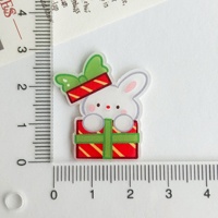 Pince à cheveux, broche, aimant de réfrigérateur, accessoire de bijouterie DIY de Noël, motifs Père Noël de dessin animé et clochette en cristal