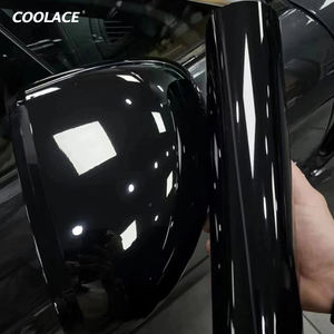 Muestra gratis 1,52*15M Tamaño Alto Flexible Fundido TPU Brillante Piano Negro Coche PPF Película - Product Image 3