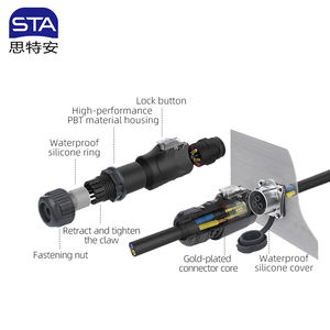 LP12 soket steker penerbangan tahan air langsung laki-laki perempuan plastik persegi flens <span class=keywords><strong>2</strong></span> <span class=keywords><strong>3</strong></span> 4 5 6 7 8 Pin konektor steker cepat M12 - Product Image 4