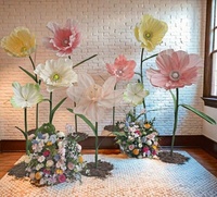 Set Bunga Buatan Ramah Lingkungan Tahan Lama Mawar Sutra Peony Poppy Lily Valley Iris Dekorasi Pernikahan Pajangan Jendela