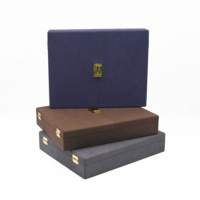 Plateau de présentation de bijoux en microfibre FANDIJI avec double porte pour bagues et boucles d'oreilles, logo personnalisé, vente en gros
