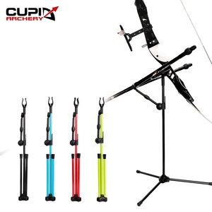 Soporte Plegable para <span class=keywords><strong>Arco</strong></span> <span class=keywords><strong>Recurvo</strong></span> de Caza y Competición CUPID, Color Negro, Material de Fibra de Vidrio - Product Image 1