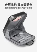 Sac à dos d'ordinateur portable unisexe grand format, résistant à la compression, coque rigide en PU, imperméable, multifonctionnel, pour les déplacements professionnels