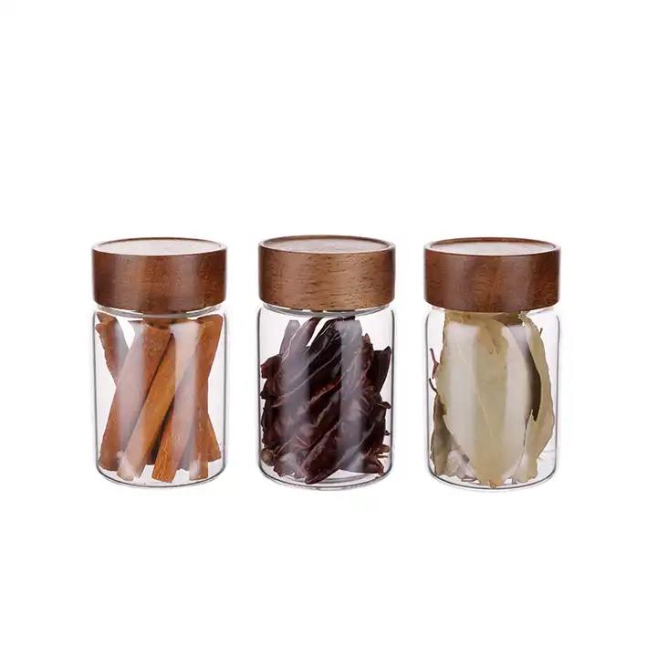 Spice Jar With Acacia Wood Lid 200ml Transparent Glass Spice Jars With  Bamboo Lids Set - Buy Spice Jar With Acacia Wood Lid 200ml Transparent Glass  Spice Jars With Bamboo Lids Set