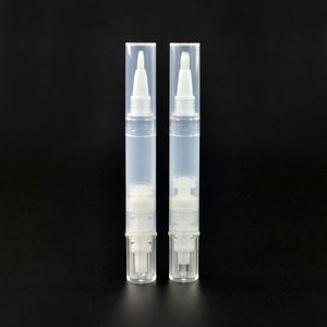Empty for 2ml 3ml 5ml Vacuum Glue Gel Lip Gloss Cuticle Oil Pen <b>Bottles</b> with <b>Brush</b> Screen Printed for Skin Care Serum - Product Image 1