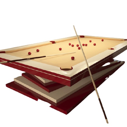 Частный персонализированный бильярдный стол из массива дерева (резиновая древесина) + синтетический материал